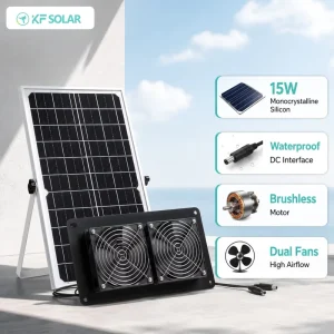 KF Solar New Product Outdoor Dog House RV Greenhouse Exhaust Fan Air Pump Solar Fan with Panel and Battery