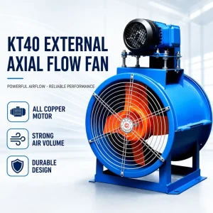 KT40 Industrial External Axial Flow Fans High Airflow Copper Motor OEM Ventilation Blowers Equipment