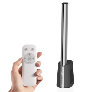Kawa Smart Black Bladeless Vertical Turbo Silent Home Ventilation Fan Oscillating Tower Fan with Remote