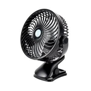 Kede HF363 Plastic Portable Car Fan 5V 3 Speed 1.5W 40dB Multi Angle Adjustable for Outdoor Cooling