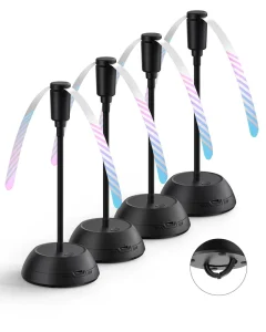 Keeway Portable USB Rechargeable Fly Fans with 2000mAh Battery for Tables Food Protecting Fan for BBQ Picnic Kitchen Party Use