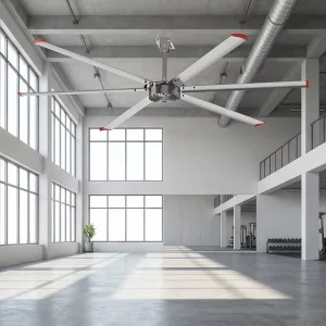 Keyuefeng 6.1 Meter Industrial Axial Aluminum Alloy Reinforcement Ribs Ceiling Fans Permanent Magnet Motor for Workshop Use