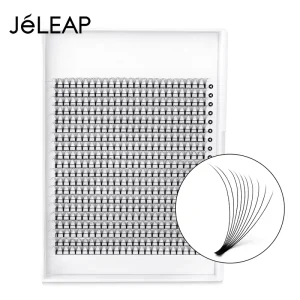 Korean Fiber Handmade Eye Lashes Pre Made Pointy Base Volume Fan Eyelash Extensions 10D 0.05 0.07MM Short Stem Loose Fans Jeleap