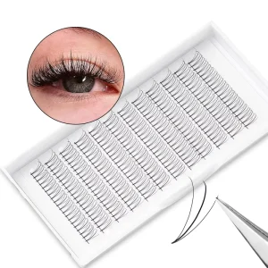Korean Handmade PBT Fibers 0.07 0.10mm 3D Hybrid Flat Short Pointy Base Premade Waterproof Volume Fan Eyelash Extension