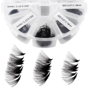 Korean Handmade Silk Promade Lash Fans Eyelash Extension Long Stem Pointy Base Premade Fan Loose