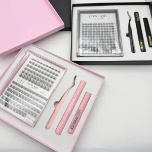 Korean PBT 18 25mm Fan Eyelashes Cluster Spike Bottom Lash 3D Faux Mink Cluster Lash DIY Cluster Eyelashes