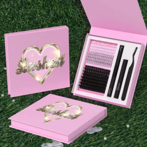 Korean Pbt Fibers Fan Eyelashes Diy Cluster Spike Bottom Lash Mink Diy Lash Clusters Kit Custom Logo