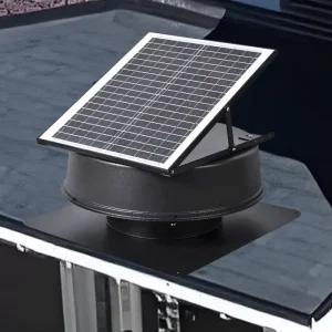 LANLISHI DC Brushless Motor Solar Powered Roof Mounted Exhaust Fan Temperature Adjustable Ventilation for Greenhouse OEM ODM