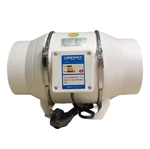 LANTISAIR 8 Inch High Airflow 300 350 CFM Duct Axial Fan 220V Button Control Customizable Corrosion Resistant Ball Bearing 180Pa