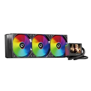 LCD Display 360mm AIO Liquid CPU Cooler with ARGB Water Cooling for PC, Intel LGA1700, and AMD AM5