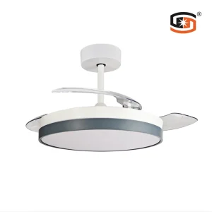 LED Ceiling Fan Light High Brightness Anti-glare Timer 42 Inch Blades ABS Retractable BLDC Low Noise Fan Light