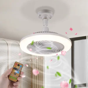 LED Ceiling Fan Light Intelligent Dimming E27 Fan Bulb 360 Rotating Remote Control Modern Ceiling Fan
