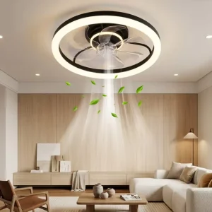 LED Ceiling Fan Light Living Room Bedroom 6 Speed Silent Variable Frequency Smart Ceiling Fans with Lights and Remote