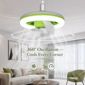 LED Ceiling Fan Light for Children Bedroom E27 ABS 3 Blade Dimmable Speed Control Intelligent for Living Room Nursery Study Room