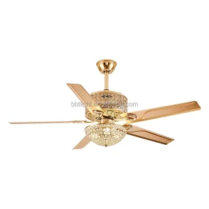 LED Ceiling Fan Luxury Forward and Reverse Dimming Light Hotel Chandelier with Light Remote Control Crystal Living Room Iron 80
