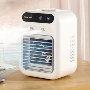 LED Light Rechargeable Water Air Cooler Touch Switch Professional Portable Air Conditioner Smart Fast Cooling Mist Fan for Home