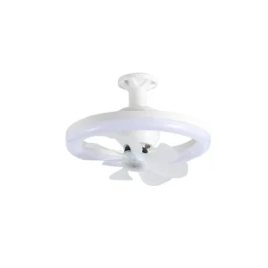 LED Mechanical Control Ventilation Ceiling Fan 6 Speeds 360 Degree Rotation Hidden Blades Ceiling Fan with Light