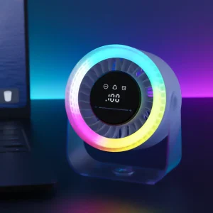 LED Touchscreen Controlled Desktop Fan with Intelligent Digital Display for Wall ventilateur Rechargeable Body Fan