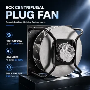 LIONBALL OEM Customizable 310mm Plastic Radial Plug EC Centrifugal Fan with Silent EC External Rotor Motor