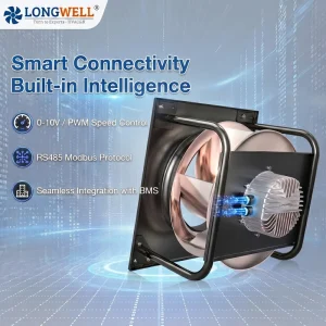 LONGWELL Compact EC Centrifugal Fan BMS 0 10V Smart Control for In Row Cooling Systems ErP for Data Center Cooling Plug Fan