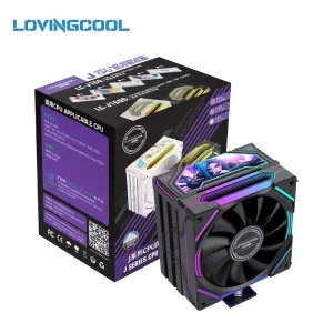 LOVINGCOOL J160 Desktop case CPU Cooler 6 Copper Heat Pipes 220W TDP Custom ARGB Cover & Quiet Hydraulic Fan Heatsink Factory