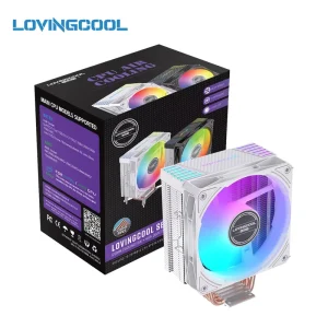 LOVINGCOOL P400 Pro Air CPU Cooler with Four Copper Heat Pipes 170W TDP 5V ARGB Silent Hydraulic Fan for Intel AMD Tower PC Case