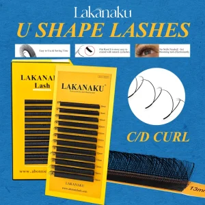 Lakanaku Cils m w Clover Yy Lashes Extension U Curl 5 Yy Extensiones De Pestanas Private Label Eyelashes Extensions