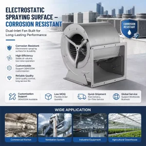 Large Airflow Energy Saving Centrifugal Fan for Cold Storage Factory Warehouse Air Barrier Ventilation Use