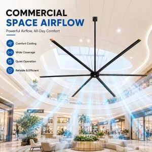 Large Diameter 14FT 15FT 16FT Big Wind HVLS Industrial Ceiling Fan for Warehouse School Gym Air Cooling