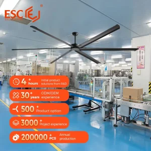Large Fan 98 Inch 128 Inch Ceiling Fans Made in China Dc Motor 120w Warehouse Industrial Stadium Ceiling Fan