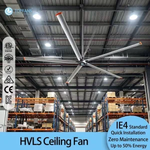 Large Industrial Ceiling Fan 26FT 8M with Brushless AC DC Motor and CE Approval for Barns