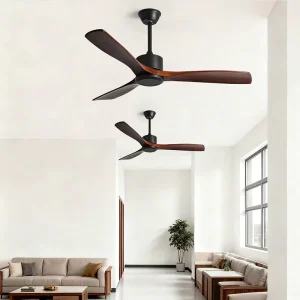 Large Industrial Ceiling Fan Light Remote Control High Winds Minimalist American style Vintage Design Suitable Restaurants