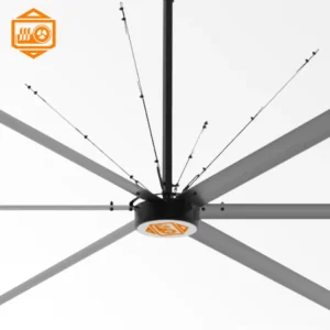 Large Industrial Ceiling Fans High Airflow Energy saving HVLS with 16ft Blade Diameter 500W Motor Remote Control