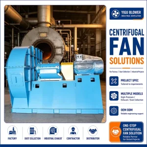 Large Industrial Centrifugal Blower Exhaust Fan High-Volume Airflow for Industrial Ventilation