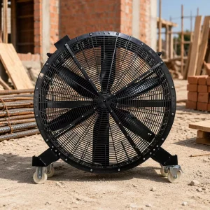 Large Plastic Ventilador Industrial Adjustable Waterproof Axial Touch Control Floor Fan Cylindrical Mobile Heavy Fan