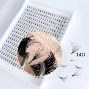 Large Tray 320 Premade Volume Fans Pointy Base with Slim Tips Heat Bonded PTB Material 8-17mm Length for Eyelash Extensions