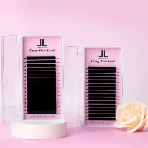 Lash Factory Silk Lash Extensions Customize Label Eyelashes Natural Black Vegan Cruelty Free Easy Fans Lash