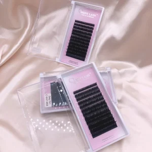 Lash Supplies Russian Volume Matte Eyelash Extension Korean Silk Mink Easy Fanning Eye Lash Extension Trays