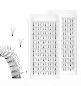 Lash Trays Handmade Premade Fans Eyelash Extensions Pointed Pre Made Lash Fans Short Stem Mink