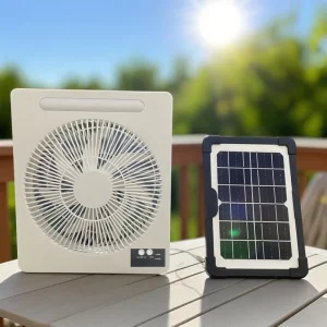 Latest Style 10 Inch LED Emergency Solar Electric Fan Digital Control USB Rechargeable Lithium Battery Portable Outdoor