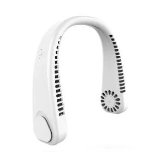 Lazy Portable Neck Fan Air Cooler Quiet ABS Material Handheld & Hanging Use with USB Recharging and Logo