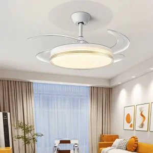 Led Ceiling Fan Light with Remote Control Decorative Fan Invisible Ceiling Fan Light