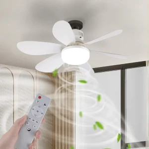 Led Ceiling Fan with Lights Remote Control Bedroom Decor Invisible Ceiling Fan With Light Lighting E27 Ceiling Fan 3 Wind Speed