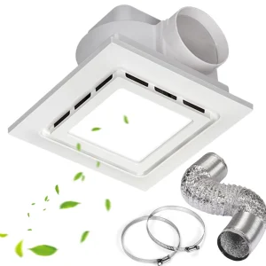 Light 160 CFM Silent Exhaust Fan with 6500K 12W LED Light Bathroom Ventilation Fan with Lights 13″ Exhaust Fan