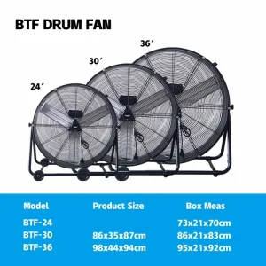 Light Duty Movable Ventilation Fans 11120CFM Industrial Fan Drum Fan Factory Ventilation Blowers Explosion proof Fan Axial Fan