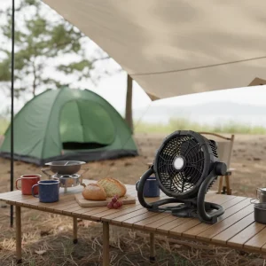 Light Electric Battery Powered USB Rechargeable Portable Fan for Home BBQ Camping Fishing Hiking