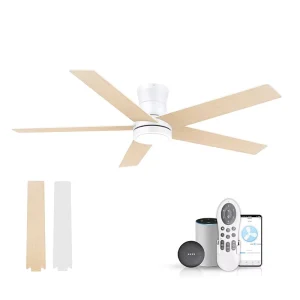 Lighting & Remote Control Air Cooling DC Motor YOUKAIN Electric LED Ceiling Fan for Hotels & Living Room Use