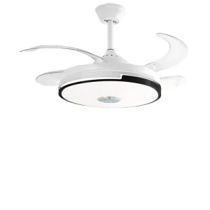 Living Room Luxury LED Ceiling Fan 32-48″ Blade Size Modern DC Motor Remote Control 6-Speed Decorative