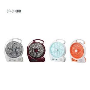 Long Runtime 10″ Rechargeable Fan 4.5H Cooling 90H LED Light AM FM Radio 360° Swing Cute & Compact for Home Office & Camping