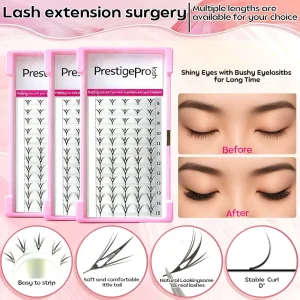 Long Stem Premade Fan Eyelashes Spike Anime Volume Lashes